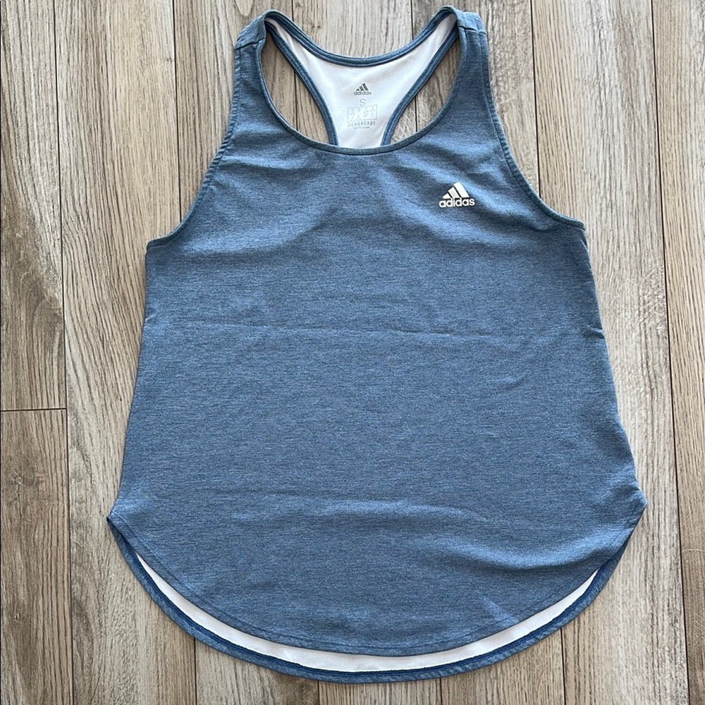 Adidas Racerback Tank Top - Blue - Size S
